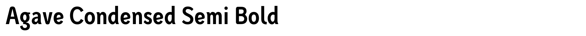 Agave Condensed Semi Bold image